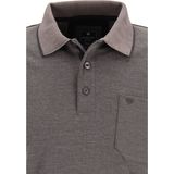 Redmond - Casual Polo Shirt - Bruin - Lange Mouw - Effen
