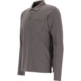 Redmond - Casual Polo Shirt - Bruin - Lange Mouw - Effen