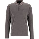 Redmond - Casual Polo Shirt - Bruin - Lange Mouw - Effen