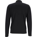 Redmond regular fit polo lange mouw - zwart melange