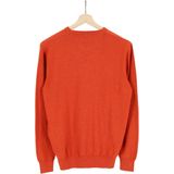 Redmond - Heren Trui - Oranje - 100% Katoen - Licht Getailleerd