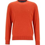Redmond - Heren Trui - Oranje - 100% Katoen - Licht Getailleerd