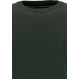 Redmond - Heren Trui - Donker Groen - 100% Katoen - Licht Getailleerd