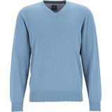Redmond heren trui katoen, V-hals, lichtblauw