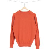 Redmond - Heren Trui - Oranje - 100% Katoen - Licht Getailleerd