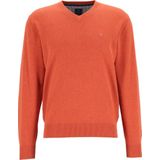 Redmond - Heren Trui - Oranje - 100% Katoen - Licht Getailleerd
