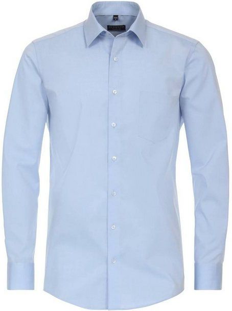Redmond - Comfort Fit Overhemd - Blauw - Poplin - Lange Mouwen