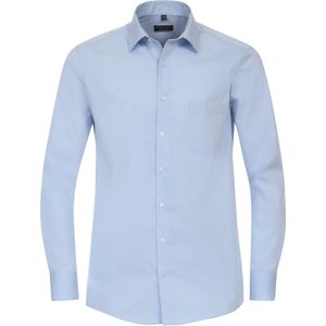 Overhemd - Blauw - 100% Katoen - Kent Kraag - Lange Mouwen