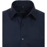 Redmond - Comfort Fit Overhemd - Blauw - Popeline - Strijkvriendelijk