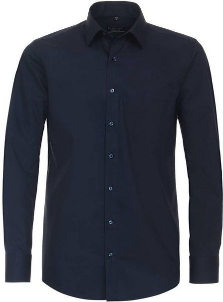 Redmond - Comfort Fit Overhemd - Blauw - Popeline - Strijkvriendelijk