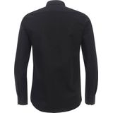 Redmond - Slim Fit Overhemd - Popeline - Zwart - Strijkvriendelijk