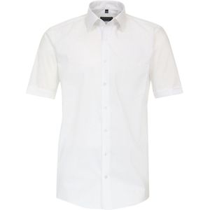 Redmond comfort fit overhemd - korte mouw - popeline - wit - Strijkvriendelijk - Boordmaat: 37 - 38