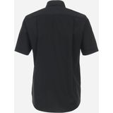 3 voor 99 | Redmond comfort fit overhemd, korte mouw, popeline, zwart