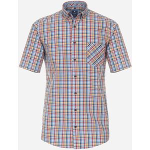 3 voor 99 | Redmond comfort fit overhemd, korte mouw, popeline, rood geruit