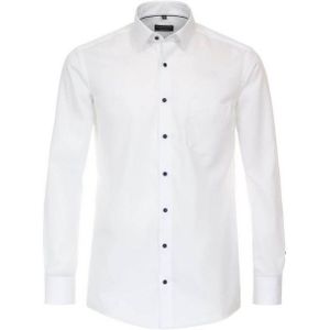Redmond - Comfort Fit Overhemd - Wit - Popeline - Strijkvriendelijk