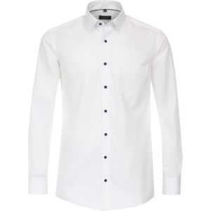 Redmond - Comfort Fit Overhemd - Wit - Popeline - Strijkvriendelijk