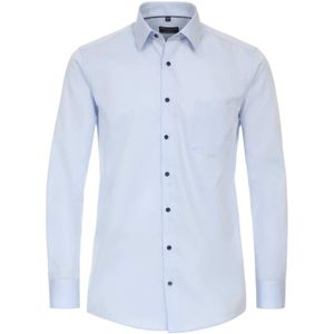 Redmond - Comfort Fit - Overhemd - Blauw - Popeline - Strijkvriendelijk
