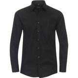 Overhemd - Zwart - 100% Katoen - Kent Kraag - Lange Mouwen