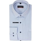 Overhemd - Blauw Effen - 100% Katoen - Kent Kraag - Lange Mouwen