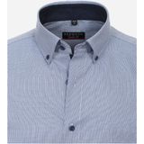 Redmond - Modern Fit - Overhemd - Blauw - Popeline - Strijkvriendelijk