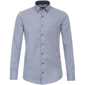 Redmond - Modern Fit - Overhemd - Blauw - Popeline - Strijkvriendelijk
