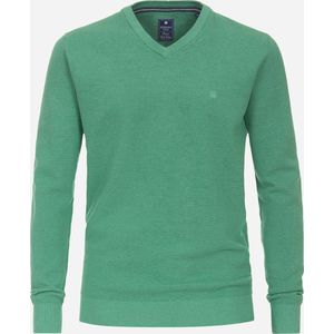 Redmond heren trui katoen, V-hals, groen (middeldik)