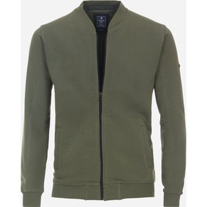 Redmond heren sweatvest katoenmengsel, opstaande kraag, groen (middeldik)