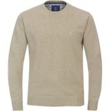 Redmond - Heren Trui - Beige - Katoen - O-hals - Middeldik