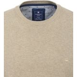 Redmond - Heren Trui - Beige - Katoen - O-hals - Middeldik