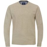 Redmond - Heren Trui - Beige - Katoen - O-hals - Middeldik