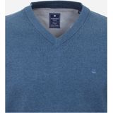 Redmond - Heren Trui - Blauw - V-hals - Katoen - Middeldik
