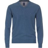 Redmond - Heren Trui - Blauw - V-hals - Katoen - Middeldik