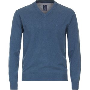 Redmond - Heren Trui - Blauw - V-hals - Katoen - Middeldik
