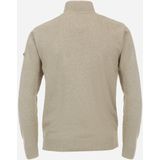 Redmond heren schipperstrui katoen - opstaande kraag - beige (middeldik)
