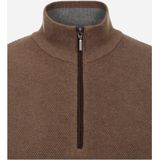 Redmond - Schipperstrui - Bruin - Katoen - Opstaande Kraag