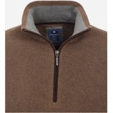 Redmond - Schipperstrui - Bruin - Katoen - Opstaande Kraag