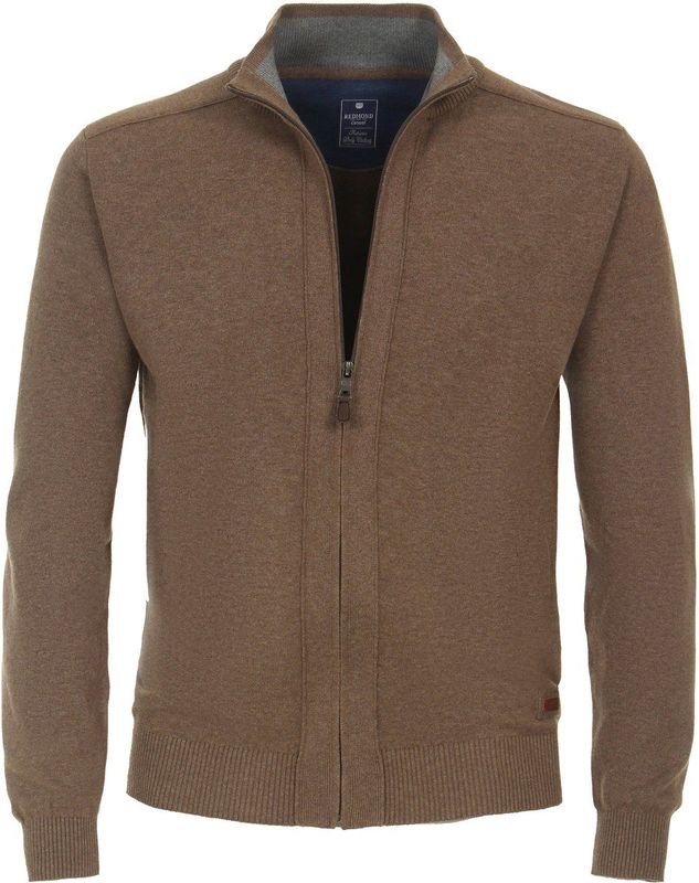 Redmond - Heren Vest - Bruin - Katoen - Opstaande Kraag