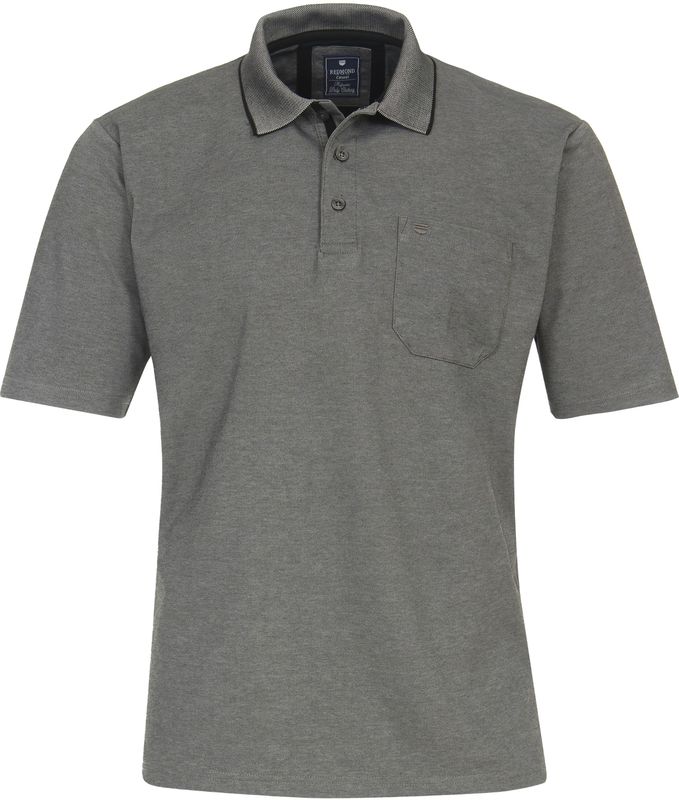 Redmond - Polo - Grijs - Katoen/Polyester - Korte Mouwen