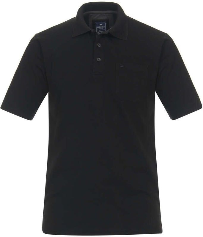 Redmond - Polo - Zwart - Pique - Wijd Model
