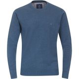 Redmond - Heren Trui - Blauw - Katoen - O-hals - Middeldik