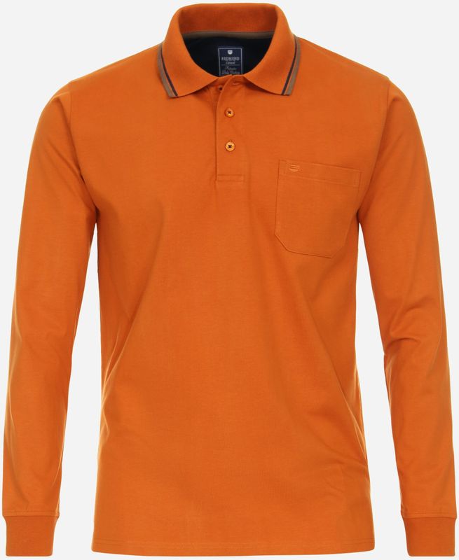 Redmond - Poloshirt - Terracotta - Sweatstof - Middeldik