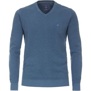Redmond Casual Trui V-hals blauw, Effen