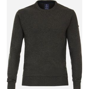 Redmond heren trui wol- met katoenmengsel, O-hals, groen (middeldik)