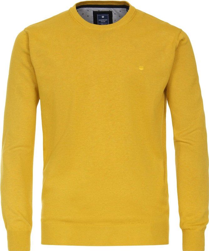 Redmond - Heren Trui - Geel - O-hals - Katoen