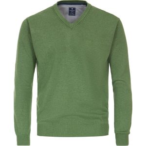 Redmond heren trui katoen - V-hals - groen (middeldik)