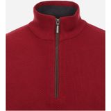 Redmond - Schipperstrui - Rood - Katoen - Opstaande Kraag - Middeldik