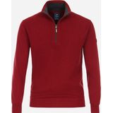 Redmond - Schipperstrui - Rood - Katoen - Opstaande Kraag - Middeldik