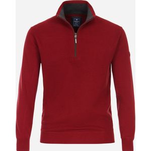 Redmond - Schipperstrui - Rood - Katoen - Opstaande Kraag - Middeldik