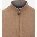 Redmond - Heren Vest - Camel - Katoen - Opstaande Kraag