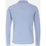 Redmond - Regular Fit - Polo - Blauw - Lange Mouw, Pique, Borstzak